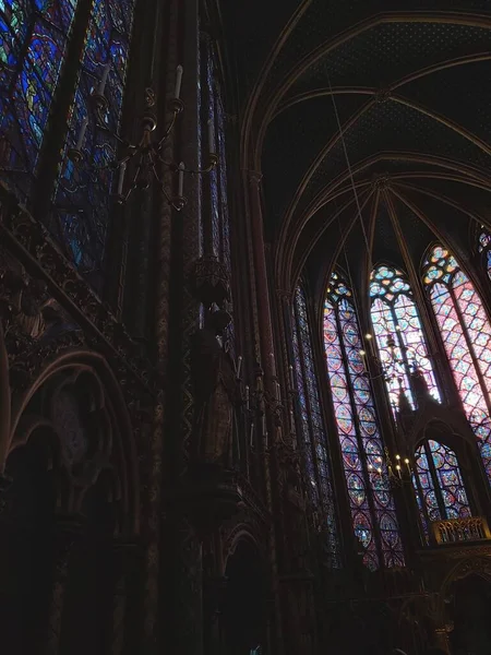 Interior Sainte Chapelle Paris França — Fotografia de Stock