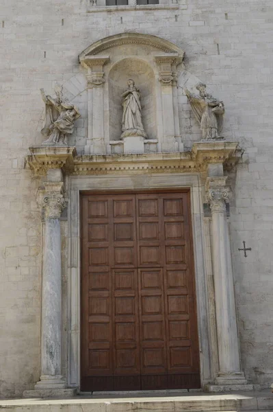 Lecce Puglia Italien Fasaddetaljer Kyrkan Santa Chiara Den Historiska Stadskärnan — Stockfoto