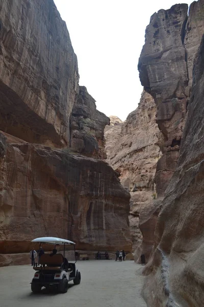 Вид Древний Скальный Город Иордания — стоковое фото
