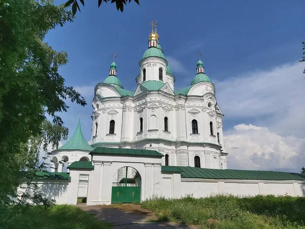 Bílá Katedrála Městě Chyhyryn Ukrajina — Stock fotografie