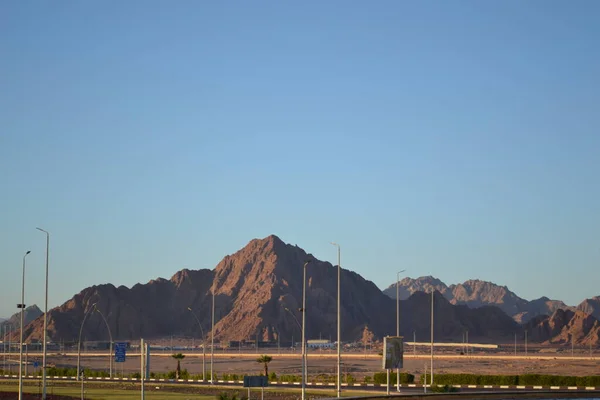 Vista Las Montañas Desierto Egipto — Foto de Stock