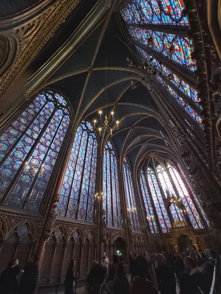 Interior Sainte Chapelle Paris França — Fotografia de Stock