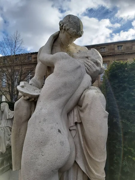 Statue Dans Ville Stuttgart Allemagne — Photo