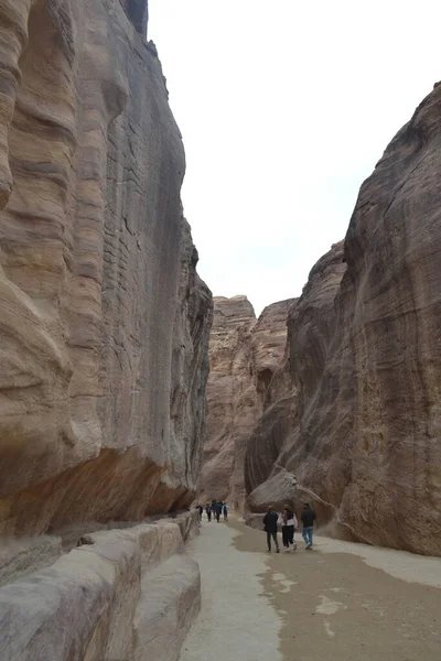 Antik Kaya Kesimi Şehri Petra Ürdün — Stok fotoğraf