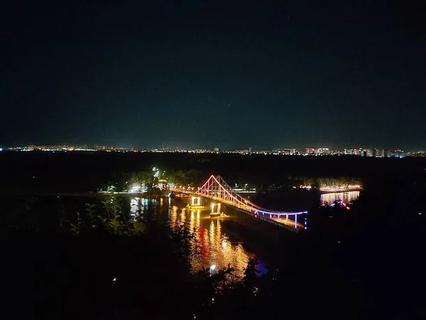 Flygfoto Över Kiev Stad Ukraina — Stockfoto