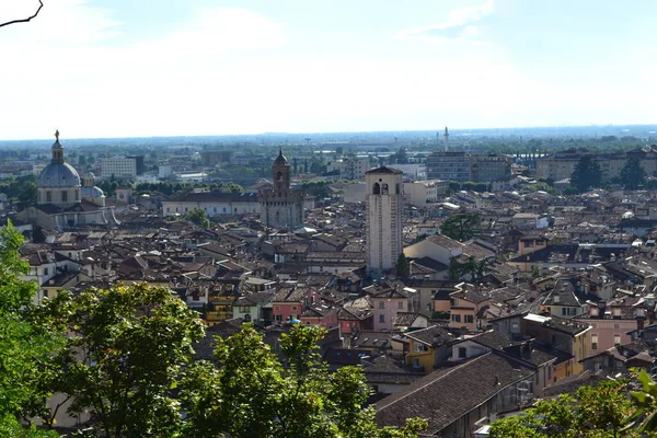 Luchtfoto Van Brescia Stad Lombardije Italië — Stockfoto