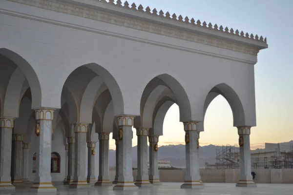Colunas Arcos Mesquita Islâmica Egito — Fotografia de Stock