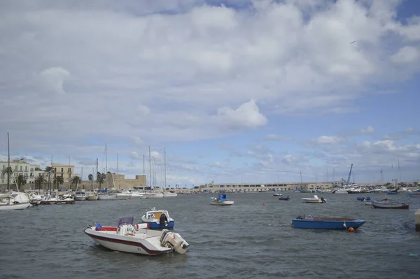 Vue Des Yachts Dans Marina Bari Italie — Photo