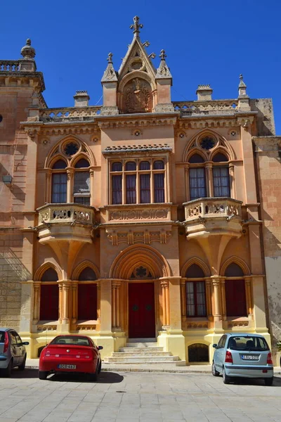 Details of Maltese architecture buildings and houses in city