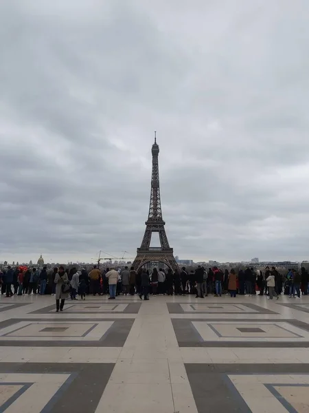 Παρίσι Γαλλία Ιούλιος 2018 Πύργος Του Άιφελ Πρωί — Φωτογραφία Αρχείου