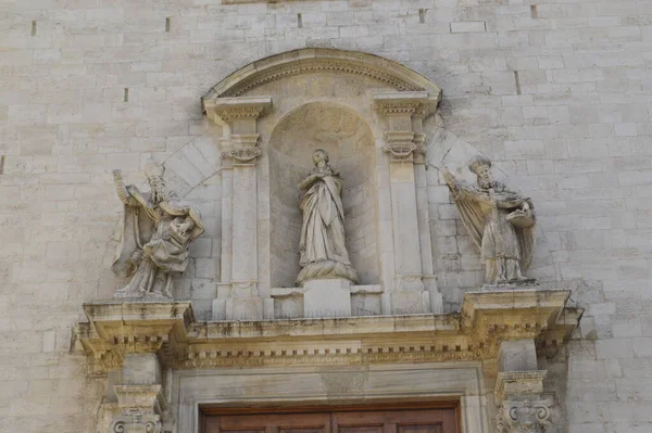 Lecce Puglia Itália Detalhes Fachada Igreja Santa Chiara Centro Histórico — Fotografia de Stock