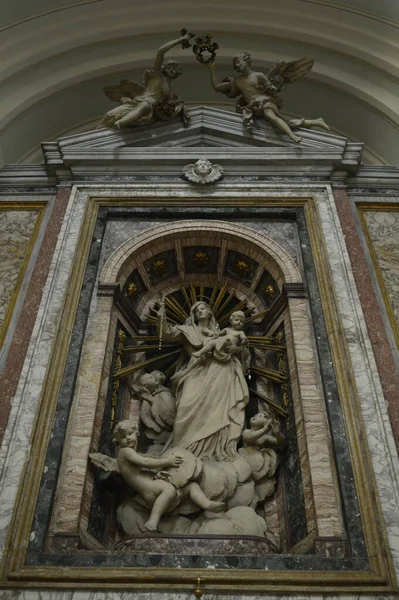 Lecce Puglia Italië Geveldetails Van Kerk Van Santa Chiara Het — Stockfoto