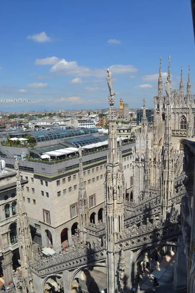 Włochy Milan Circa Maj 2019 Katedra Mediolanie Lub Katedra Metropolitalna — Zdjęcie stockowe