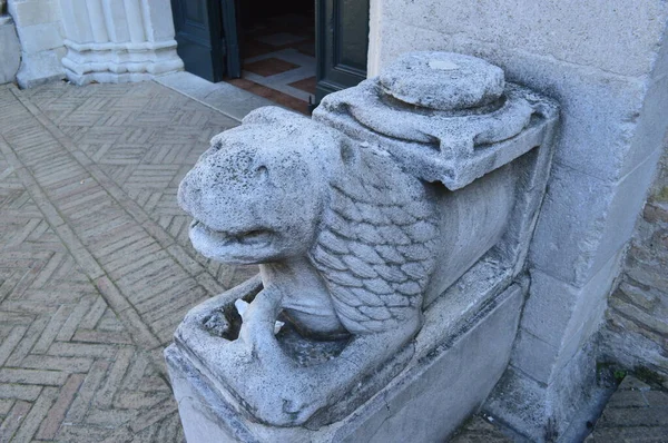 Escultura Antiga Pesaro Italia Europa — Fotografia de Stock