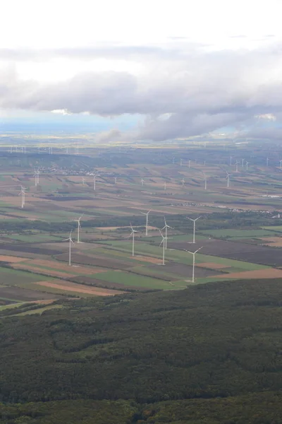 Vista Aérea Parque Eólico Itália — Fotografia de Stock