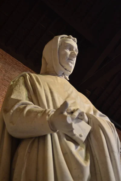 Estatua Dante Ciudad Piza Italia Europa — Foto de Stock