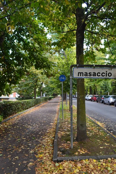 Masaccio Πινακίδα Στην Πίζα Ιταλία Ευρώπη — Φωτογραφία Αρχείου