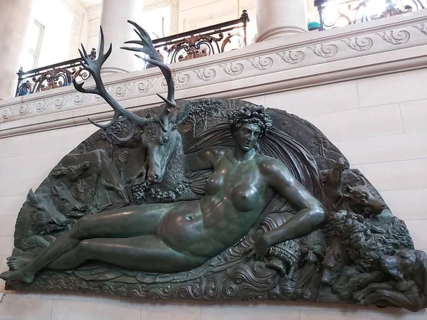 Statue Dans Musée Ville Paris France — Photo