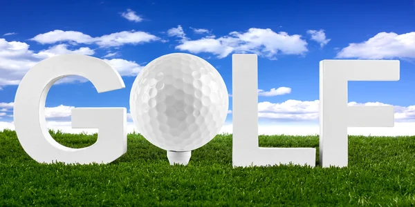 Golf yazı — Stok fotoğraf