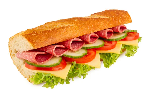 Salami sandwich — Stok Foto