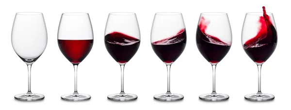 Red wine splash collection — Stock Photo, Image