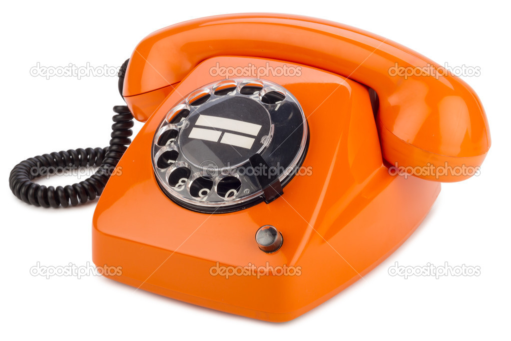 orange retro phone