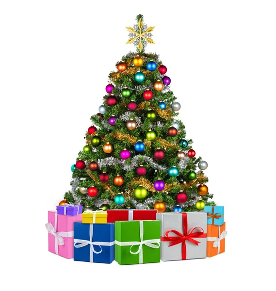 Colorfull xmas tree — Stockfoto