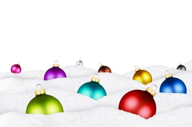Karda noel baloları