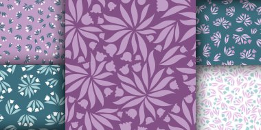 Çiçek deseni ayarlandı. Valley Kumaş Tasarımı 'ndan kusursuz Lili. Yaz Botanik İllüstrasyonu. Bahar Çiçeği deseni. Zarif Yapraklar Davetiyesi. Convallaria Majalis 'li Bud. Çiçek Deseni Ayarlandı.