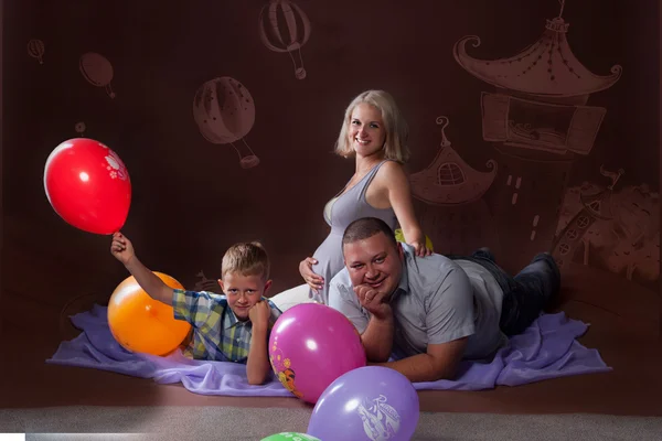 Family of pregnancy woman — Stock Photo, Image
