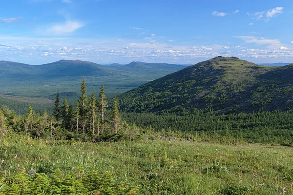 View of South Konzhakovskiy spur in Northern Ural, Russia