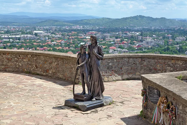 Monument of Ilona Zrinyi and Francis II Rakoczi in Mukacheve