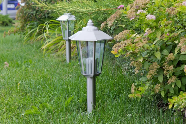 Outdoor garden lighting — Stock Photo, Image