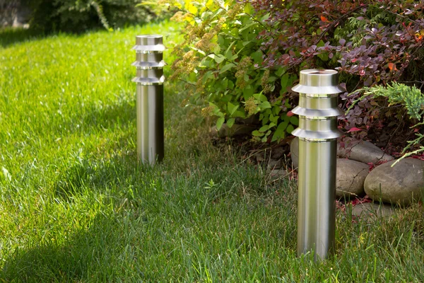 Outdoor garden lighting — Stock Photo, Image