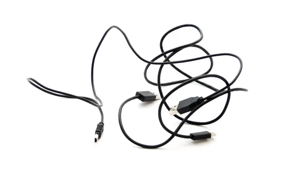 Schwarzes USB-Kabel — Stockfoto