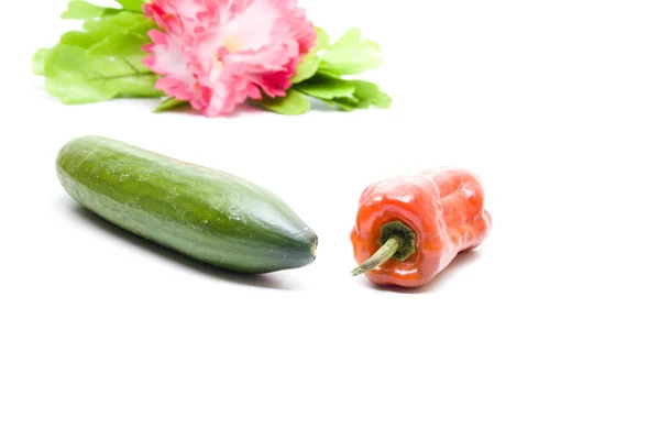 黄瓜与辣椒 — 图库照片