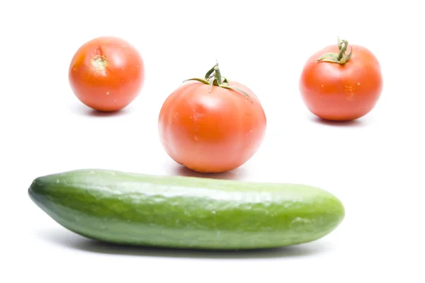 Gurke mit Tomaten — Stockfoto