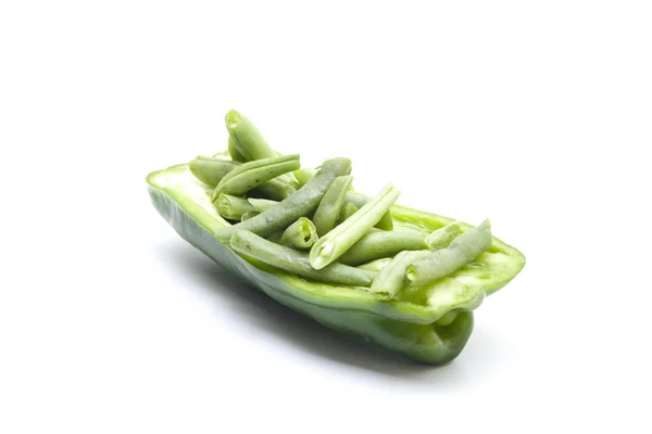 String beans in Capsicum — Stock Photo, Image