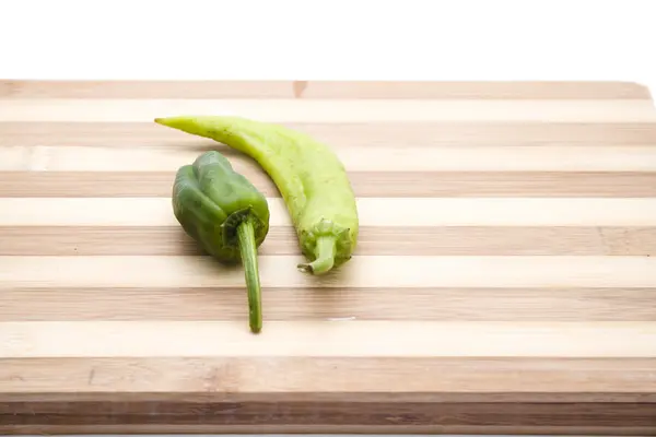 Green Capsicum with Chili — Stock Photo, Image