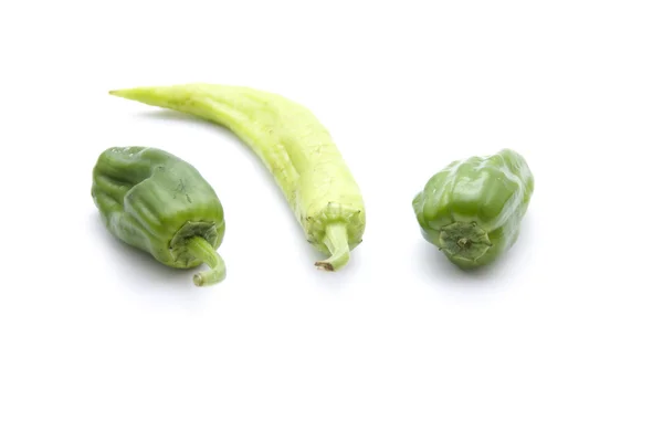 Capsicum con peperoncino verde — Foto Stock