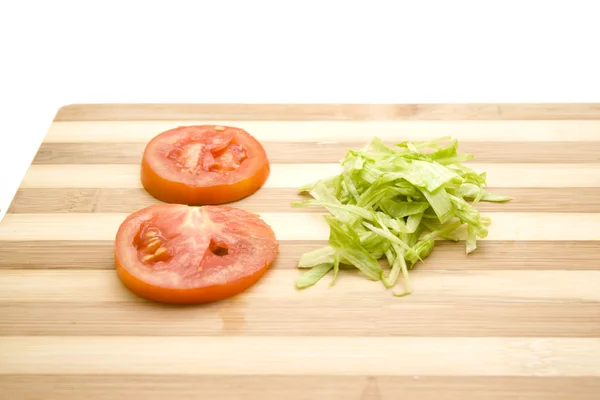 Salat med tomater – stockfoto