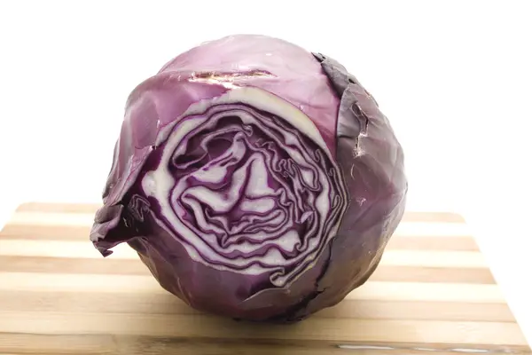 Fresh Red Cabbage on white Background — Stock Photo, Image