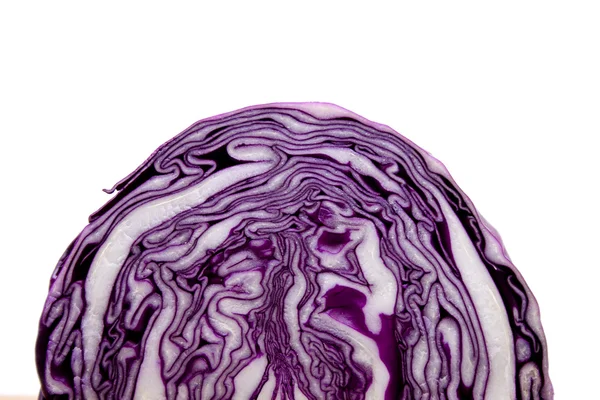 Fresh Red Cabbage on white background — Stock Photo, Image