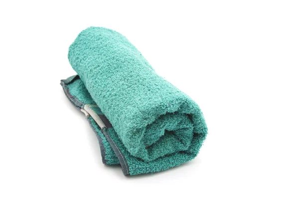 Grünes Fleece-Handtuch — Stockfoto