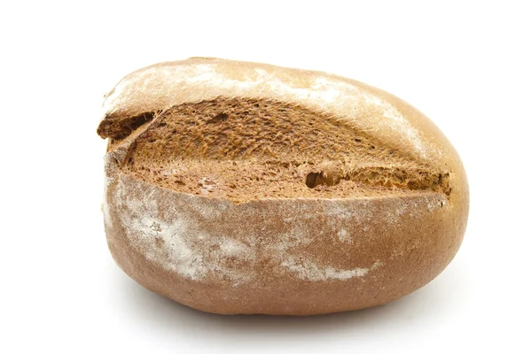 Fresh baked Brown Bread on white background — Stock Photo, Image