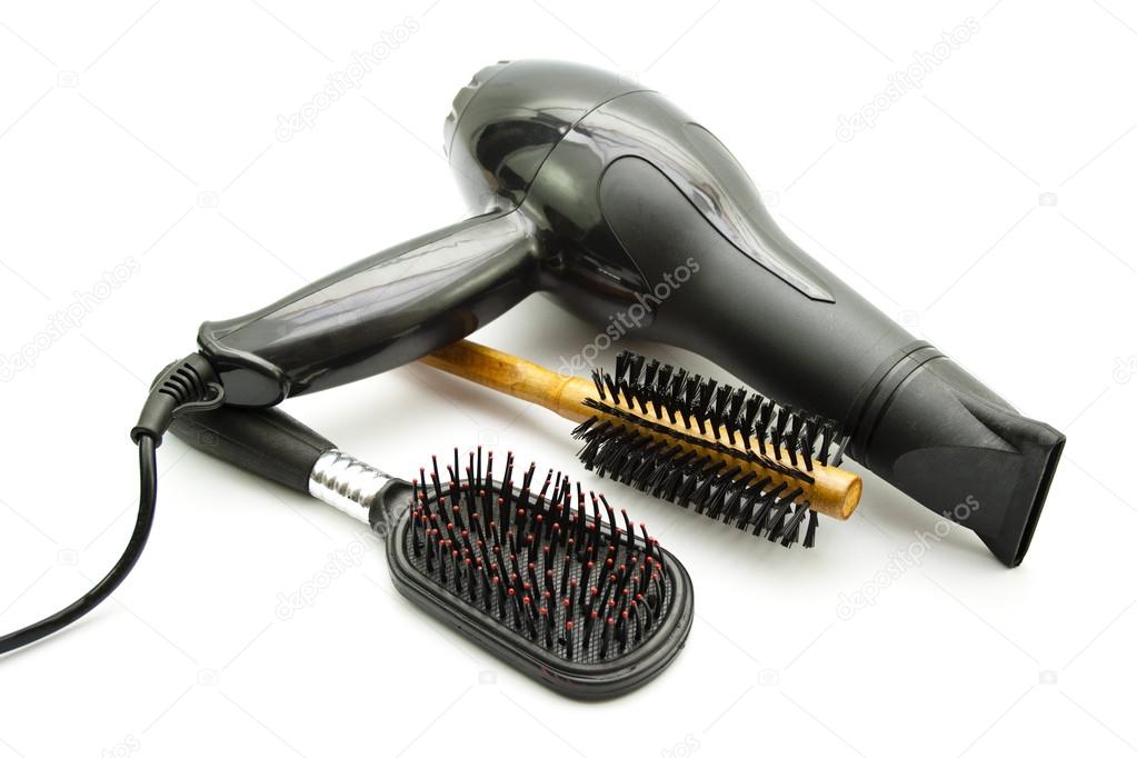 Hairdryer with Wooden Comb and Plastic Comb