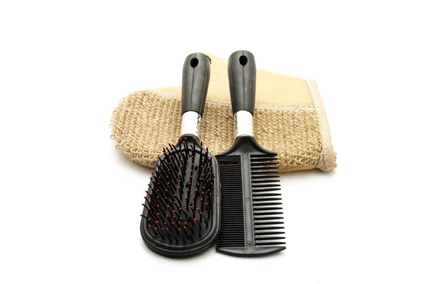 plastik tarak ile masaj eldiveni