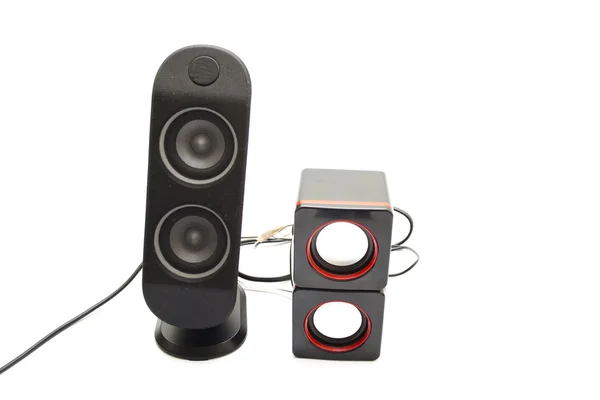 Different Loudspeakers on white background — Stock Photo, Image