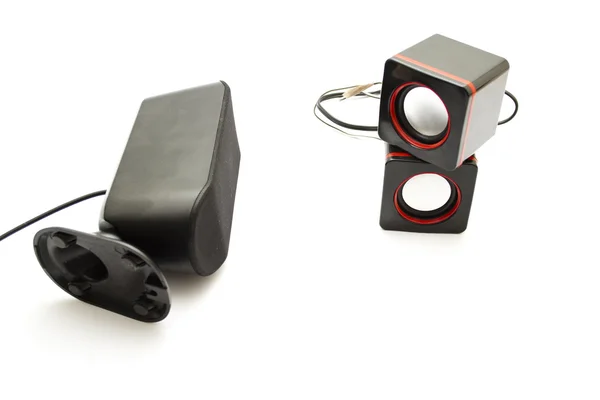 Different Loudspeakers on white background — Stock Photo, Image