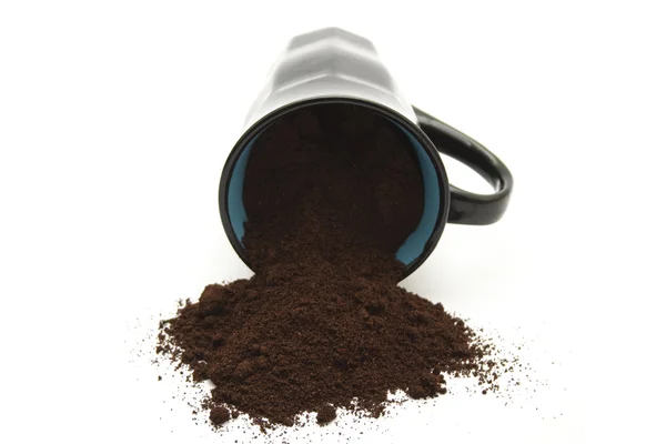 Coffeecup őrölt kávé — Stock Fotó